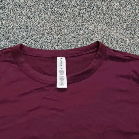 Athleta Women’s Size XXS NWT Nighttime Bliss Sleep Tee Burgundy Wine Color - Picture 6 of 7